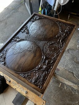 Drevený obraz – Karta sveta (mapa sveta) - 12