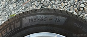 Predám letné pneu Michelin s diskami 195/65 R15 XL 95H - 12