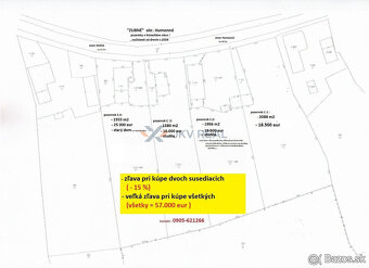 Na predaj stavebné pozemky - 7 500 m² v obci Zubné, - 12