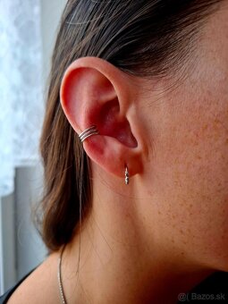 Strieborné manžety na ucho - 12