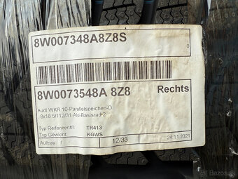 PREDÁM úplne NOVÚ sadu 18" ALU disky AUDI + nové zimné pneu - 12