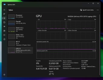 Lenovo Legion 17" Ryz 7/ RTX 3070 8GB/ 16GB RAM/ 1,5T - 12