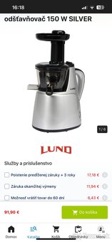 Odšťavňovač ovocia a zeleniny LUND - 12
