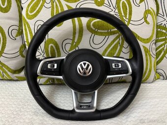 R-line VOLANT VOLKSWAGEN R RLINE kožený BIELE PREŠÍVANIE - 12