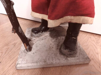 Starožitná kývačka na hlavu Santa Clausa +67 cm+ okolo roku - 12