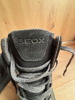 GEOX - čierne kožené jesenné topánky - 12