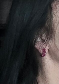 Zlaté náušnice s rubínmi - 12