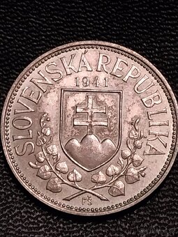 Minca 20 Ks SR 1941 Cyril a Metod Dvojkríž Striebro - 12