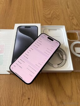 iPhone 15 Pro 256 gb Blue Titanium - nepoužívaný, záruka - 12