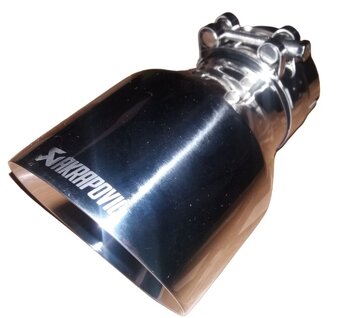 Leštená Nerezová univerzálna koncovka výfuku Logo  Akrapovič - 12