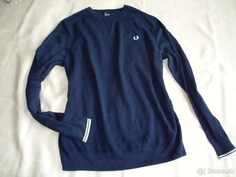 Fred Perry pánsky sveter tmavomodrý bavlna XL - 12