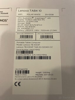 Lenovo Tab 4 10 WIFI 2G + 32GB biely + zatvárací obal - 12