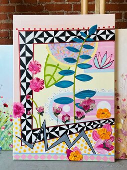 Umelecké maľby na plátne, ručne maľované obrazy - 12