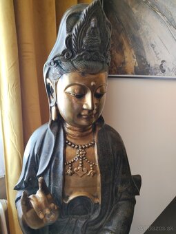 Budha - Starožitná socha Kwan Jin v životnej veľkosti - 12