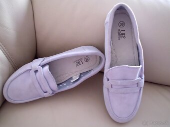 UP2 dámske kožené mokasíny bledá fialová 38 - 12