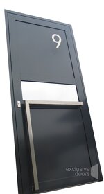 Schuco ADS UP - hlinikove dvere s čiernym sklom - 12