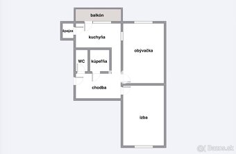 Veľký 2 izbový byt s balkónom - Bizetová ulica - 12