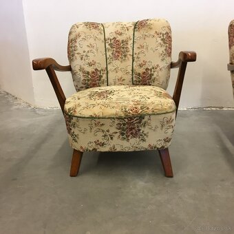 Vintage Retro kreslo HALABALA Art Deco 2ks na renovaciu - 12