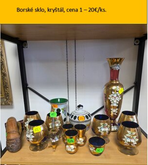Starožitné kryštály/sklo/porcelán - 12
