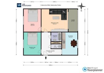3 izbový byt blízko centra, Sabinovská, Prešov - 12