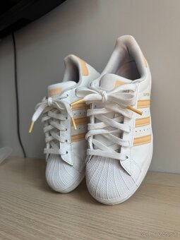 Adidas Superstar Cloud White Glow Orange - 12