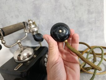 Starožitný dánský kovový telefon KTAS D08 - 12