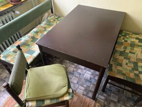 Jedalensky set - stol, lavice a stolicka - 12