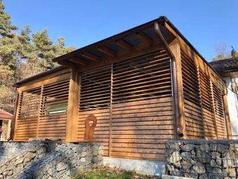 Drevené Otočné Žaluzie Pergoly Terasy Prístrešky Altánky - 12