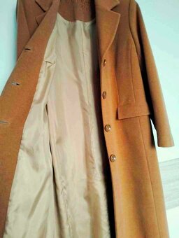 Dámsky dlhý kabát pieskovej farby, L/XL, 40/42 - 12