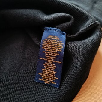 Polo Ralph Lauren sveter s výstrihom do V modrý zelený M - 12