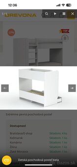 DREVONA poschodová extrémne pevná posteľ - 12