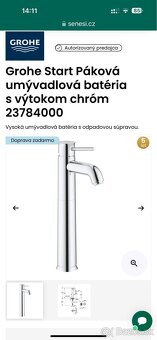 Vysoká páková batéria Grohe - 12