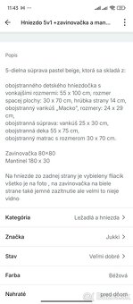 Hniezdo 5v1 do postieľky+zavinovačka a mantinel - 12