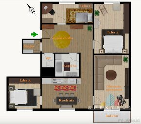 Exkluzívne na predaj 4i byt v obci Podlužany s balkónom - 12