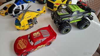 Hračky, auta,, helikoptera, hot wheels, mcqueen - 12