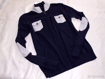 Gaudí pánsky sveter tmavodrý   L - 12