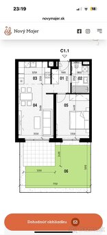 2 izbový byt na Prenajom Nový Majer - 12