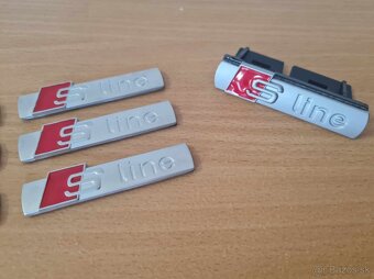 Cierne a sive Napisy S-LINE pre AUDI - 12