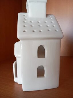 Keramický kostol na čajovú sviečku 22,5x9,5x8 cm - 12