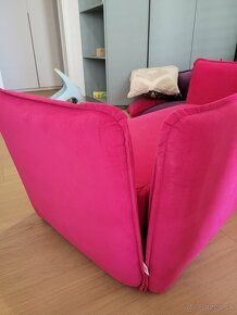 Robustný ružový detský gauč, rozkladacia pohovka - 12