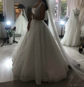 Trblietavé svadobné šaty IVORY - 12