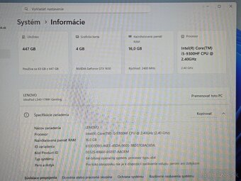 LENOVO Ideapad - 17", NVIDIA 4GB, 16GB RAM, INTEL i5, WIN11 - 12