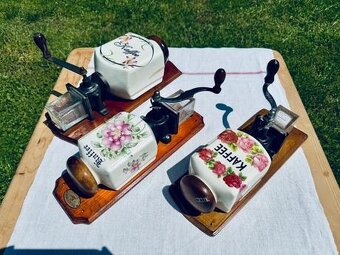 Starožitný porcelánový mlynček na kávu HAHA - 12