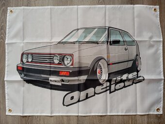 Vlajky VW Golf Mk1, Mk2, Mk3,GTI,G60 rallye ,VR6 - 12