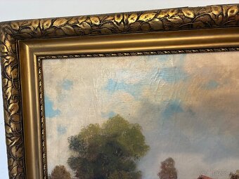 Stará olejomaľba na plátne - 12