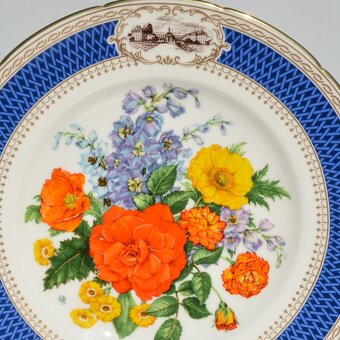 Krásne rozkvitnuté porcelánové taniere z Anglicka - 12
