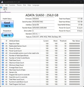 Lenovo Ideapad 110-15IBR /N3060/4GB RAM/HD/256GB SSD/Bat ok - 12