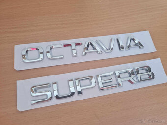 ŠKODA nápisy ČIERNE / CHROMOVE - 12