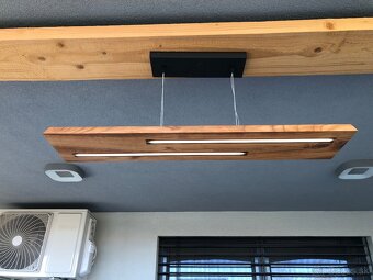 Nastenný LED drevený panel, svietidlo led svetlo - 12