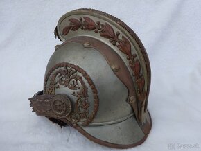 Krásně zdobená hasičska velitelská přehlidkova helma, přilba - 12